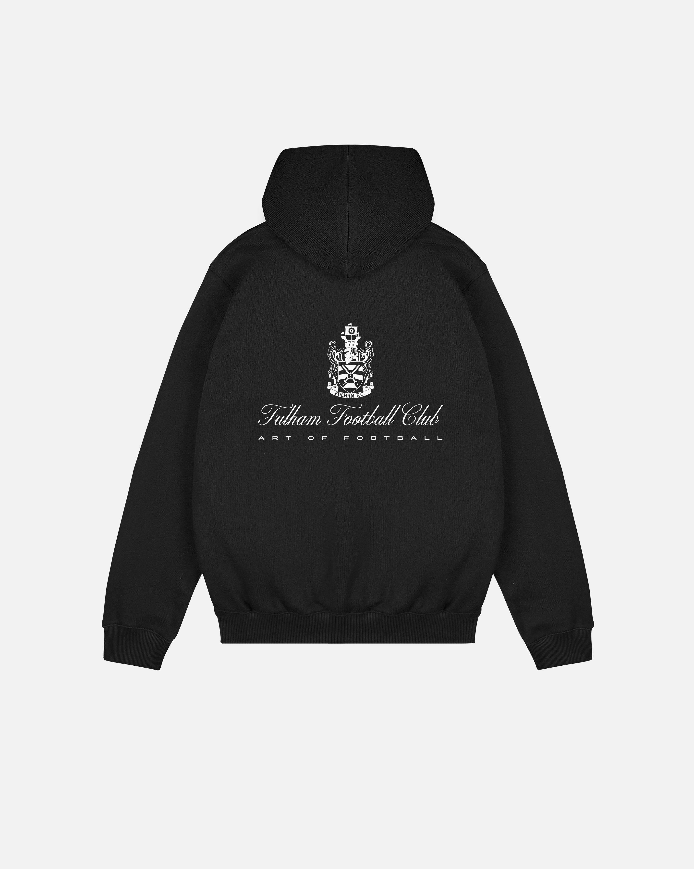 ART OF x Fulham Heritage Hoodie | Black Printed Football Sweat