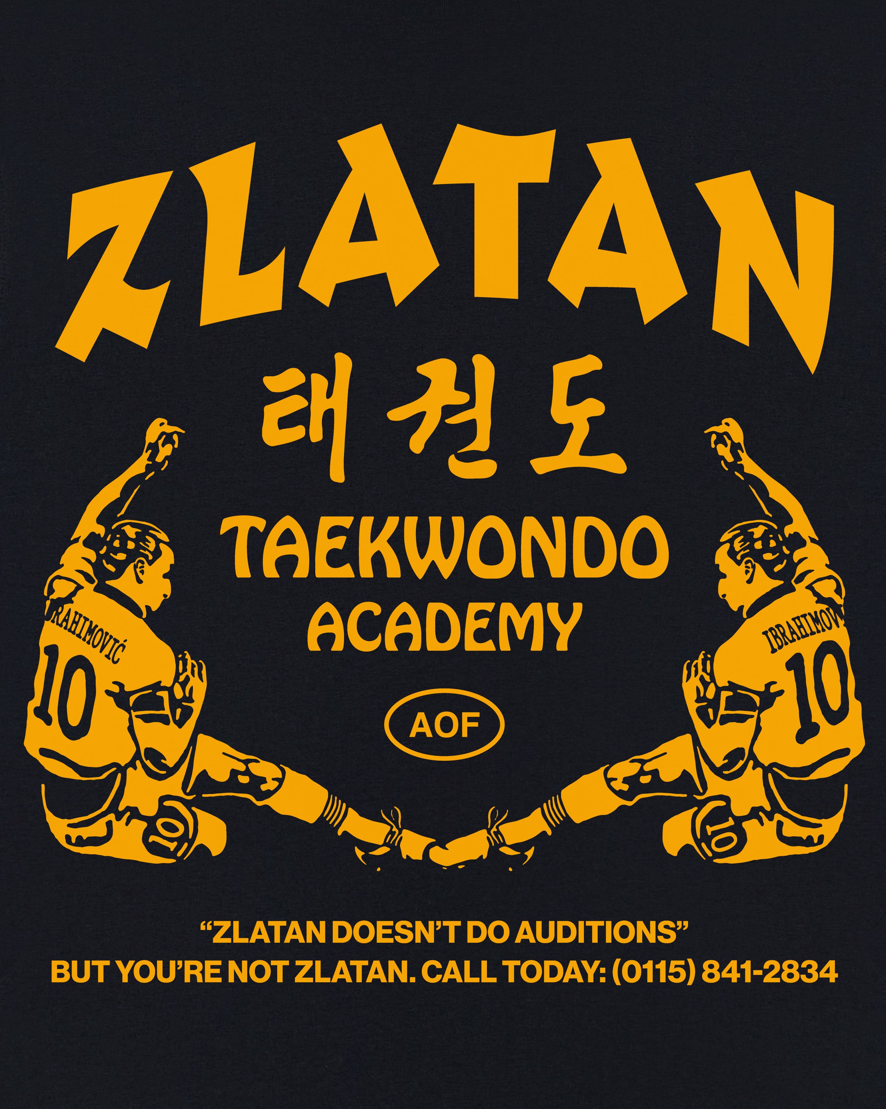 AOF Zlatan Tee | Black Graphic T-shirt | Art of Football