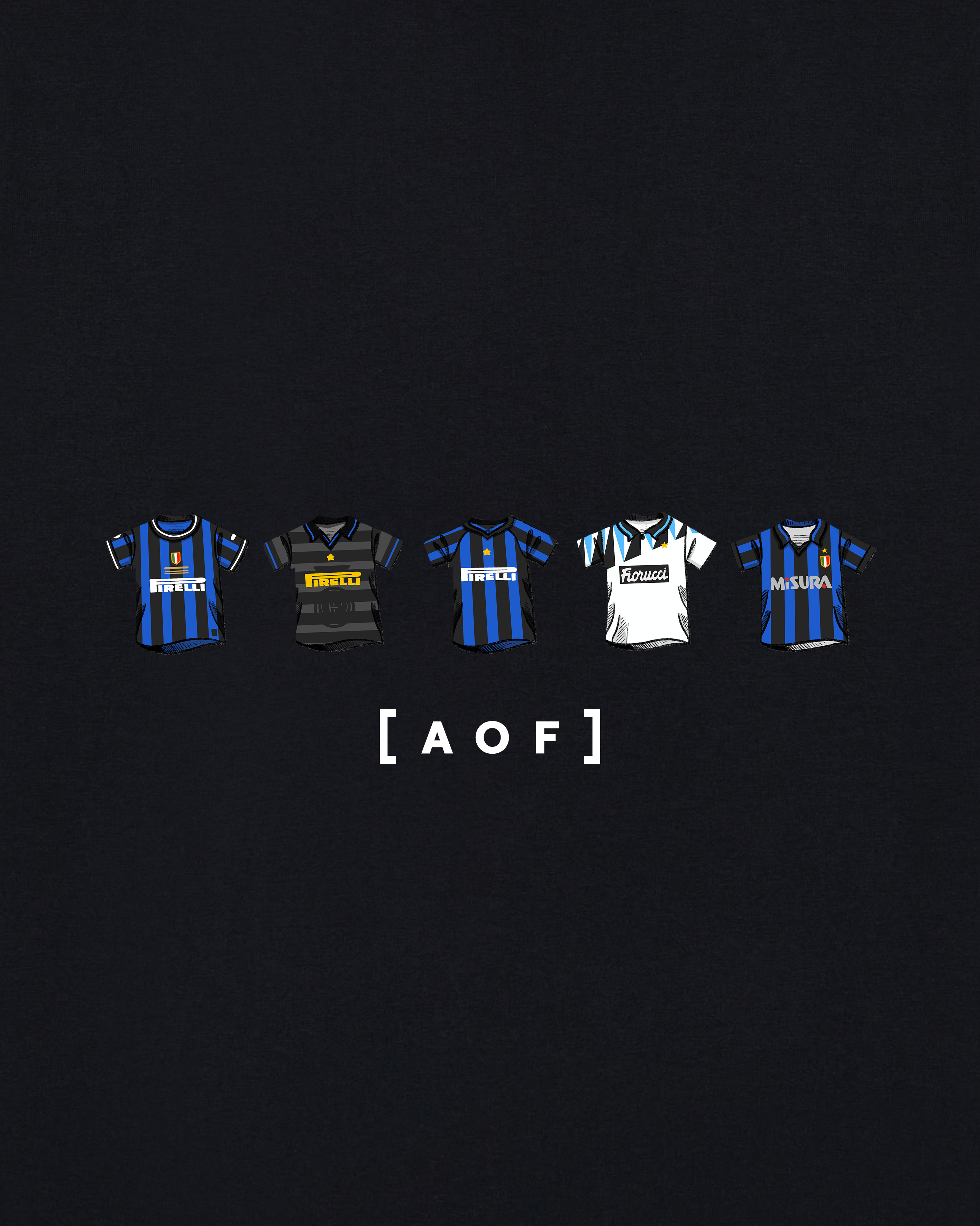 AOF Inter Milan Printed Classics Tee | Black & White Graphic T-shirt