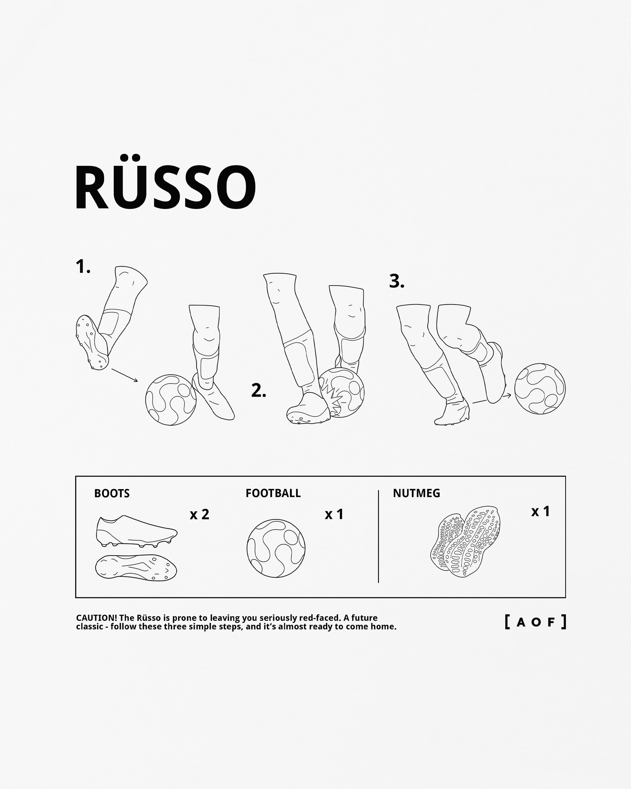 AOF Rüsso Tee | White T-shirt | Art of Football