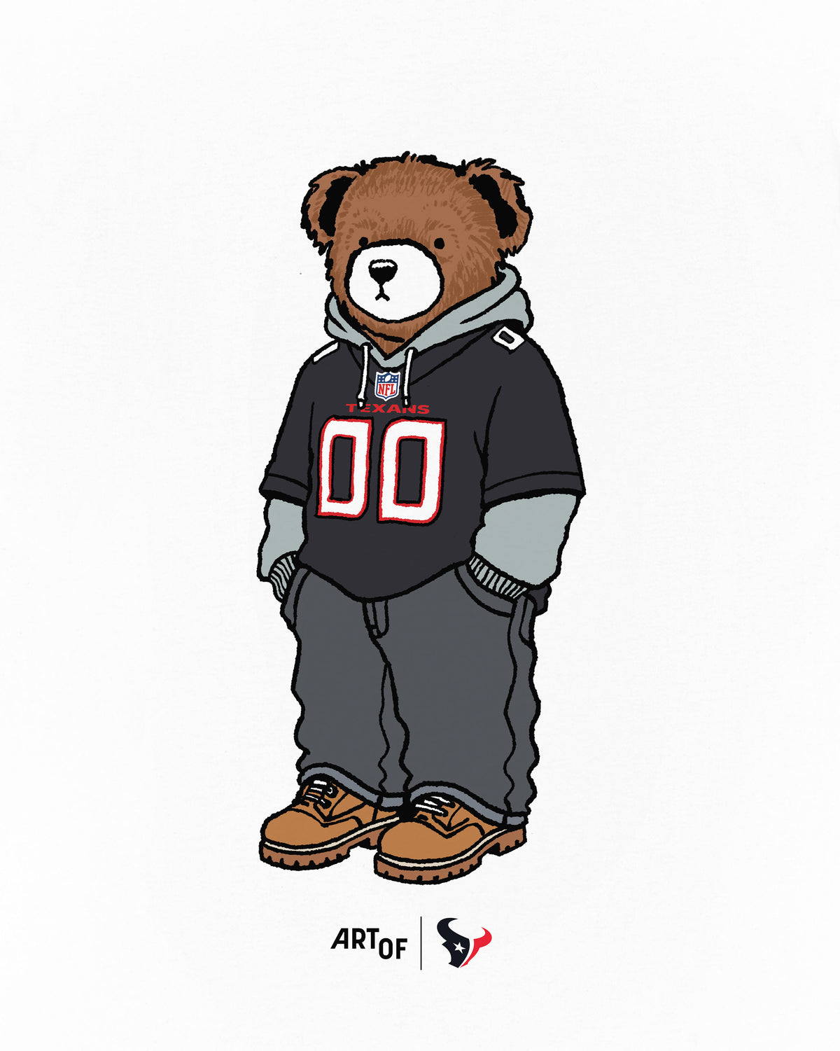ART OF x NLF | Houston Texans Pickles Tee | American Football T-Shirt