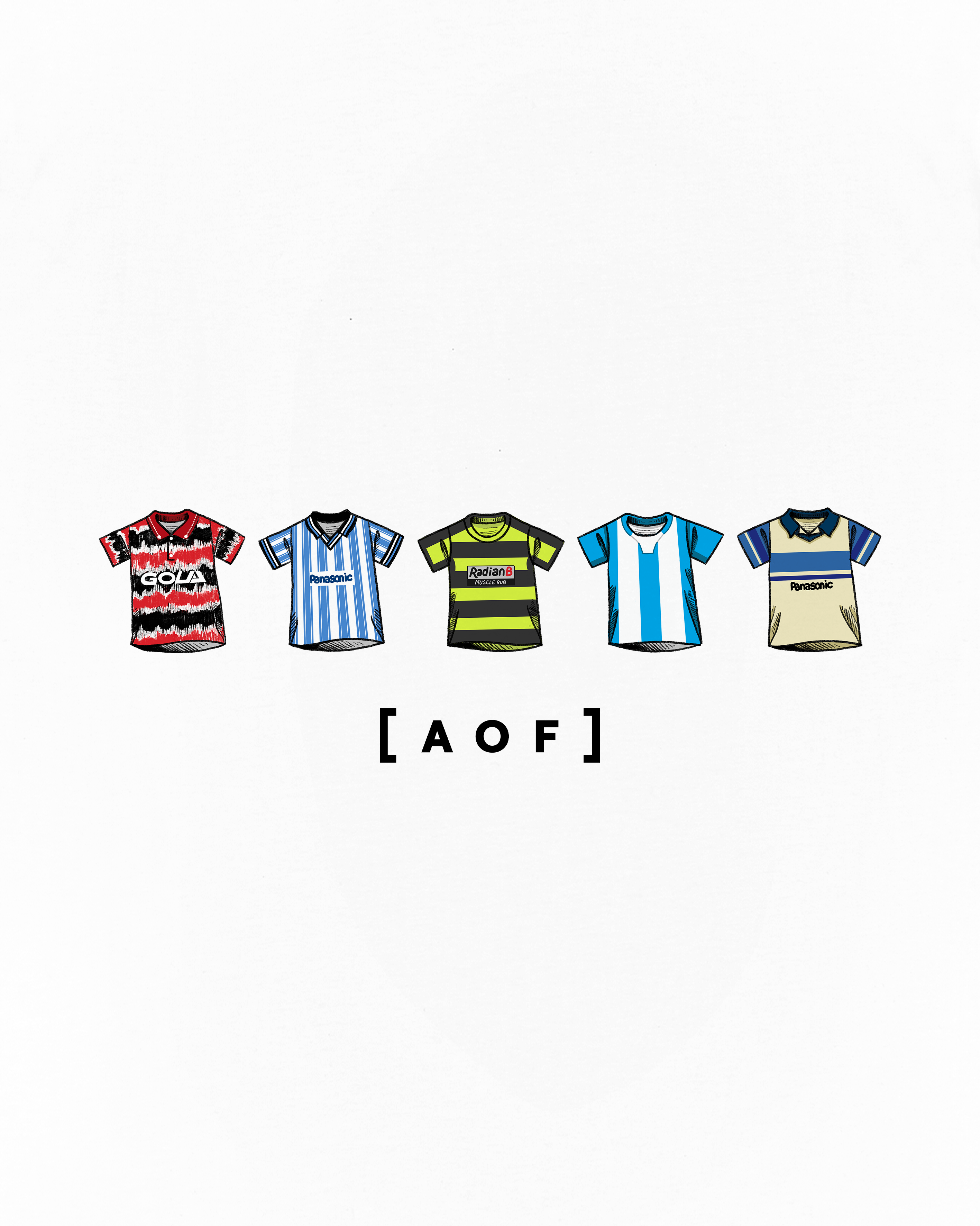 AOF Huddersfield Printed Classics Tee | White Graphic T-shirt