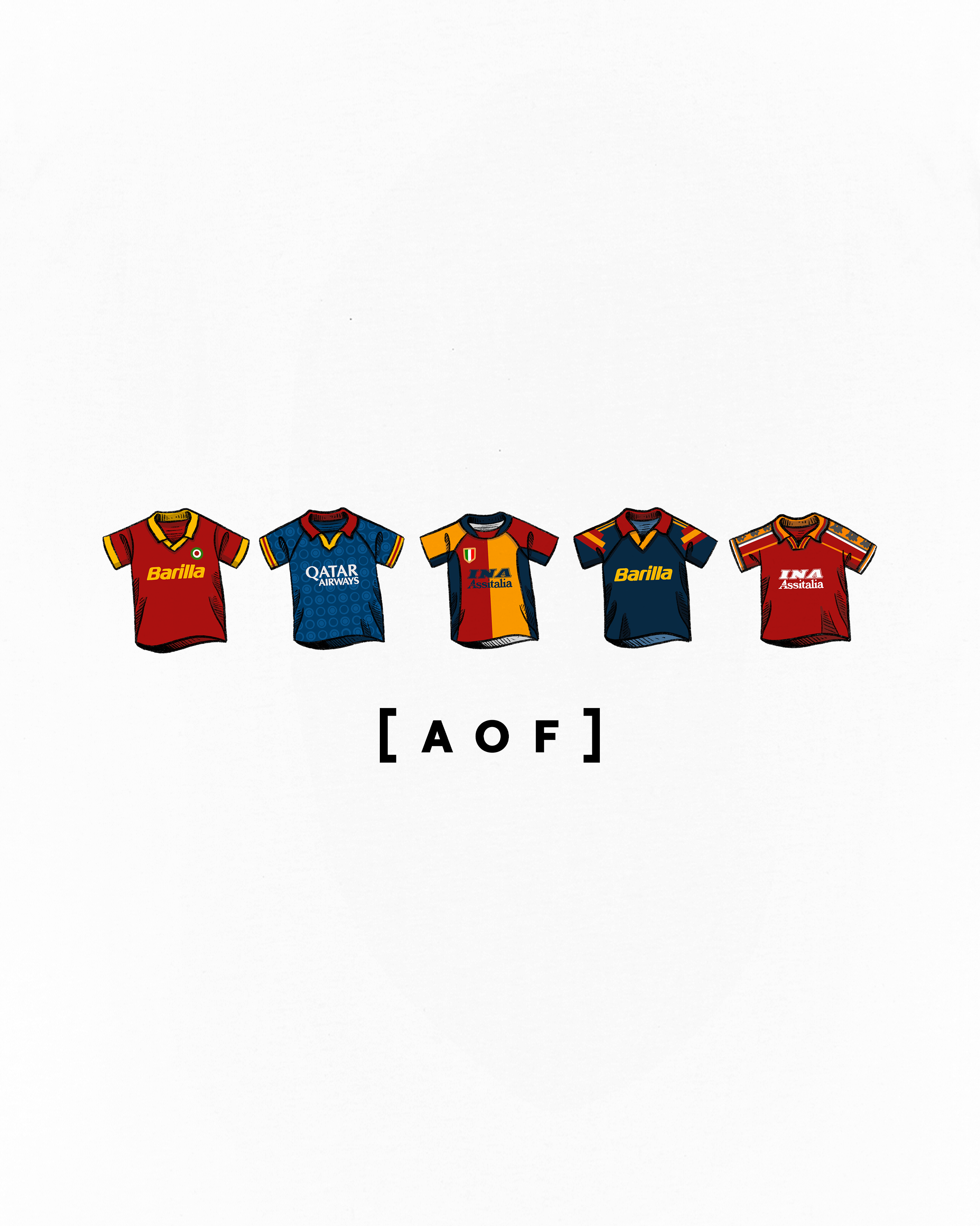 AOF Roma Printed Classics Tee | Black & White Graphic T-shirt