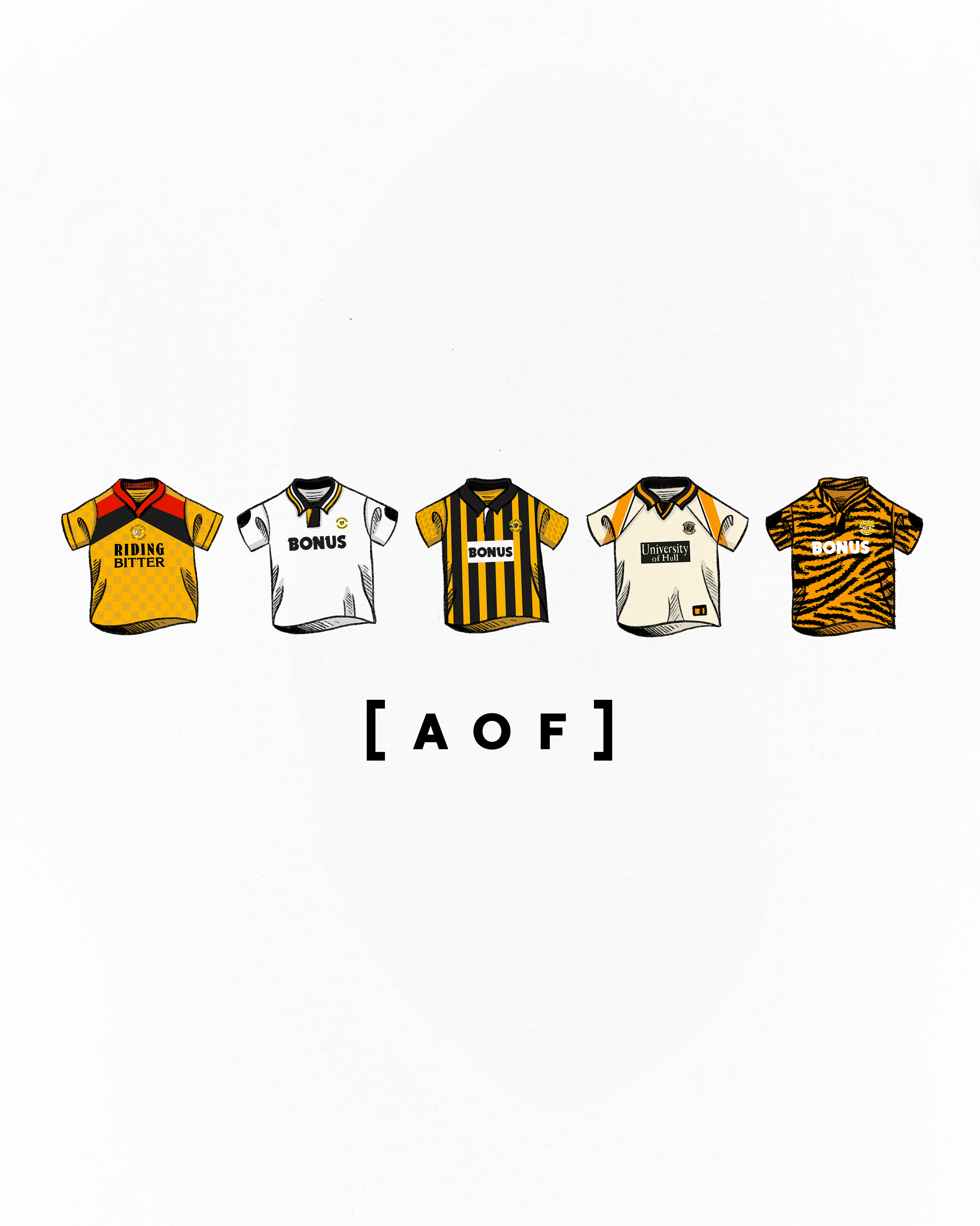 AOF Hull Printed Classics Tee | Black & White Graphic T-shirt