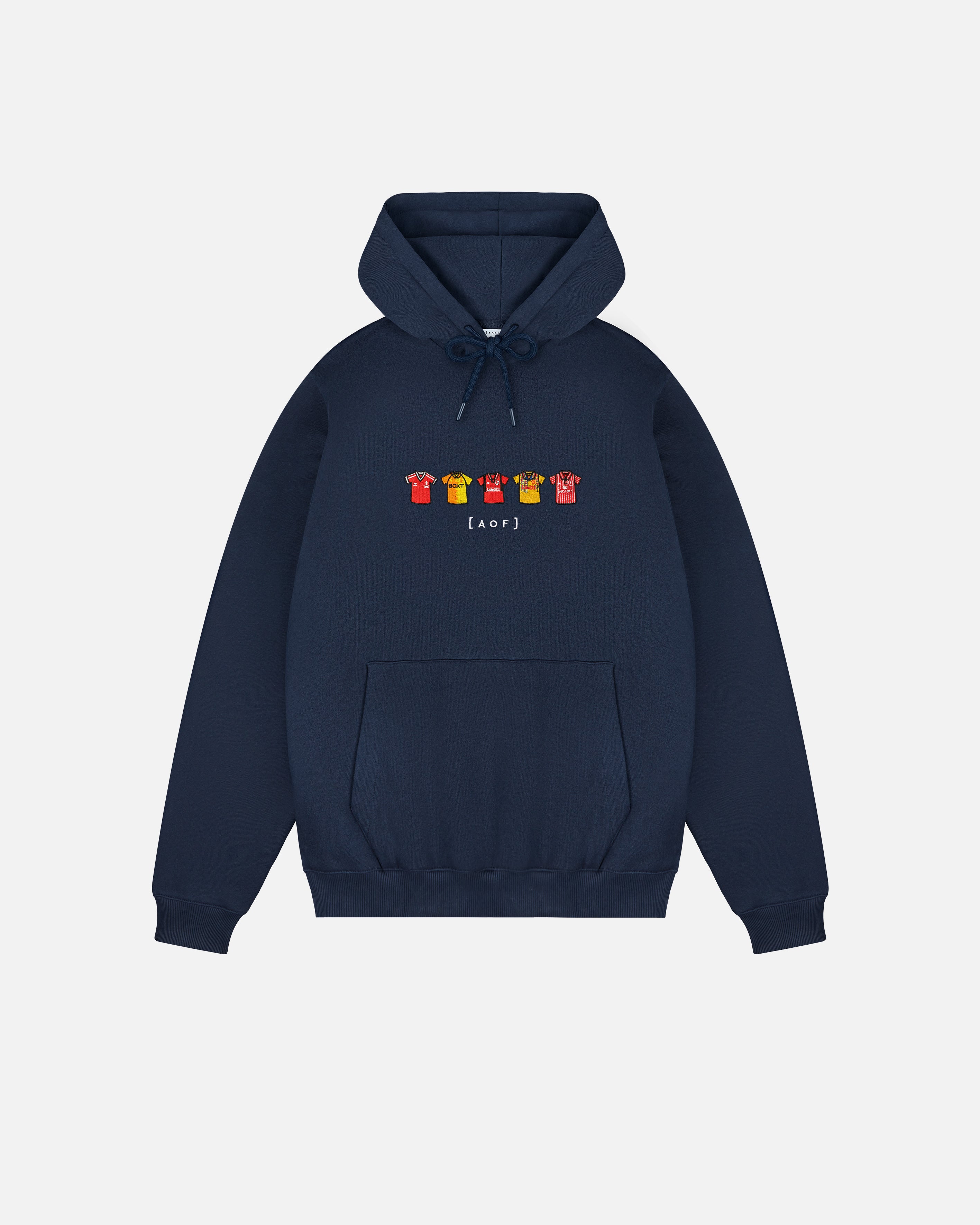 AOF NFFC Embroidered Classics Hoodie | Navy Sweat | Art of Football
